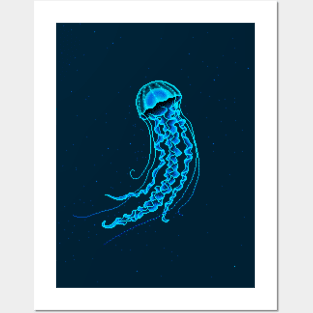 Pixel Jellyfish Posters and Art